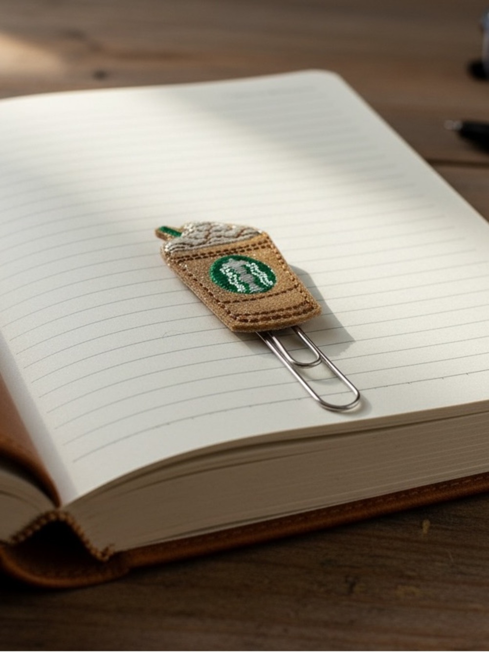 Starbucks Iced Coffee Felt Bookmark Journaling Book Lover Planner - Picture 6 of 6